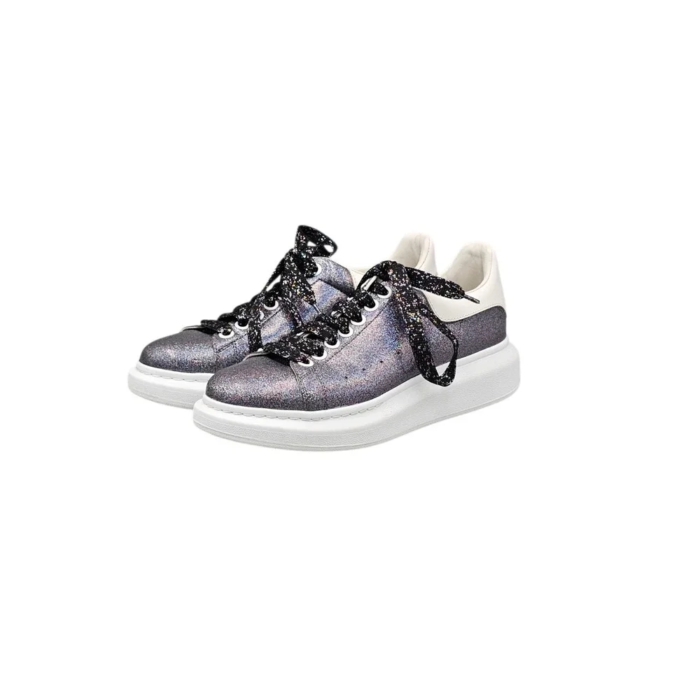 Alexander McQueen Women's Size 40 EU 10 US EUC Purple Glitter Oversized Sneakers